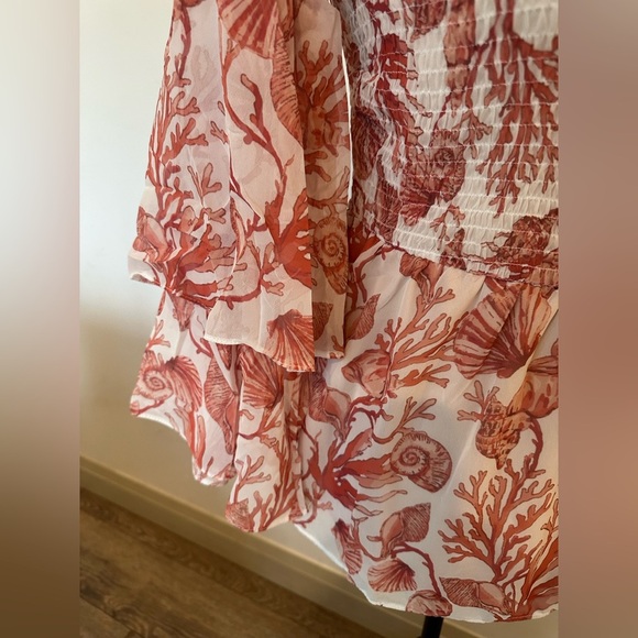 NWT Venus Coral Reef Smocked Top S - Picture 3 of 5